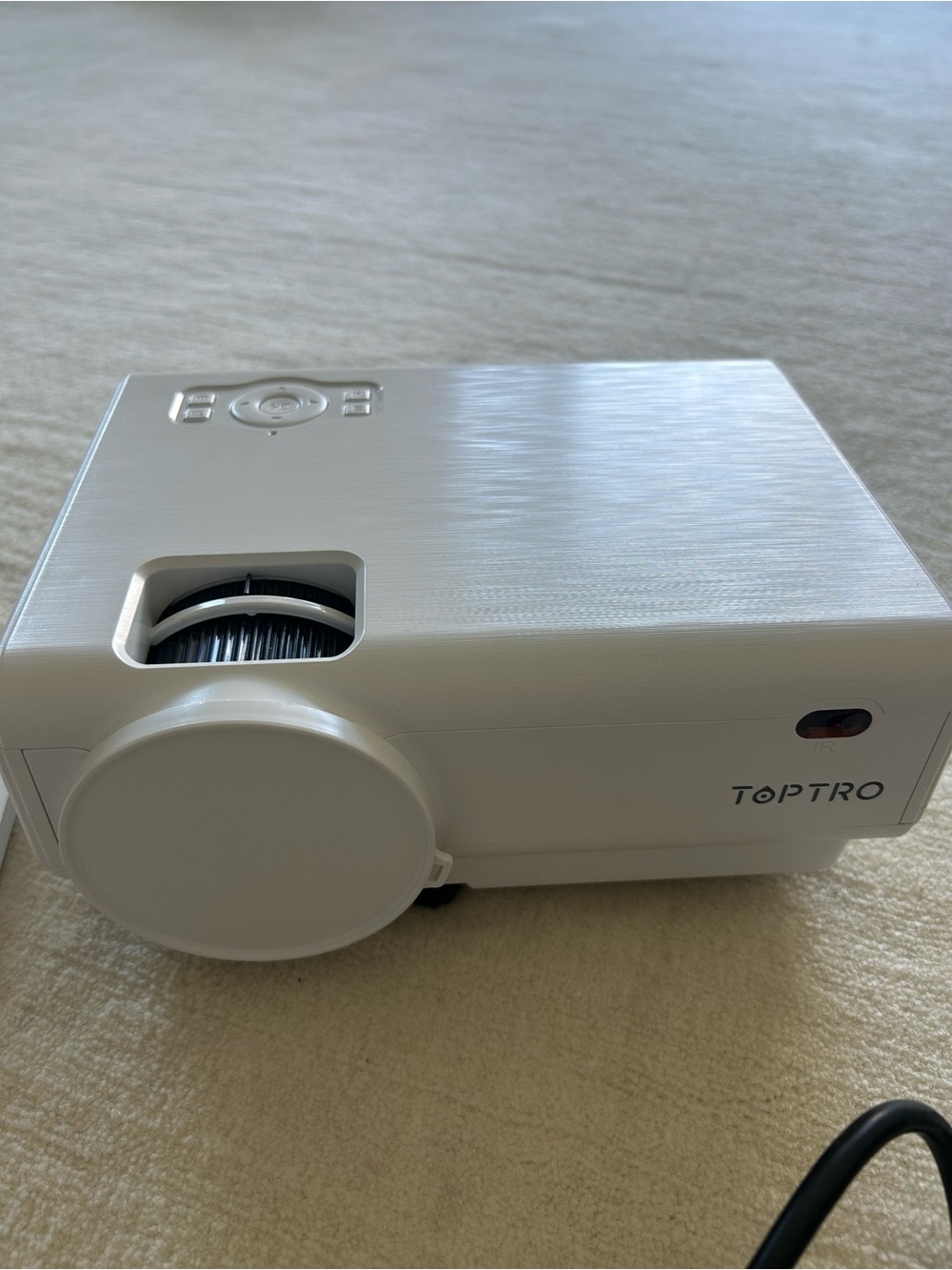 TOPTRO Mini Projector in White